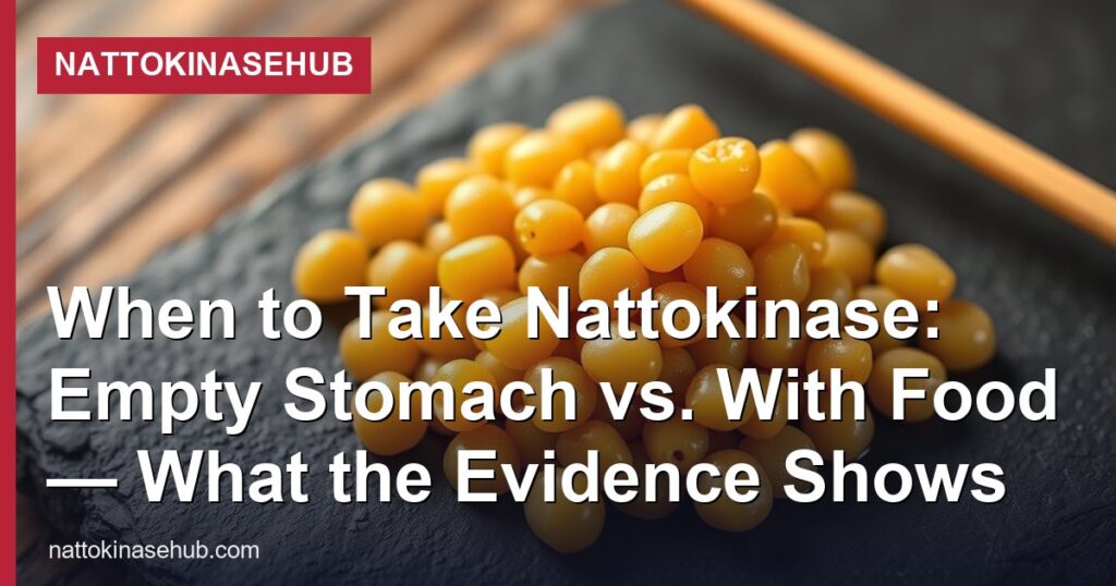 When to Take Nattokinase: Empty Stomach vs. With Food — What the Evidence Shows - NattokinaseHub