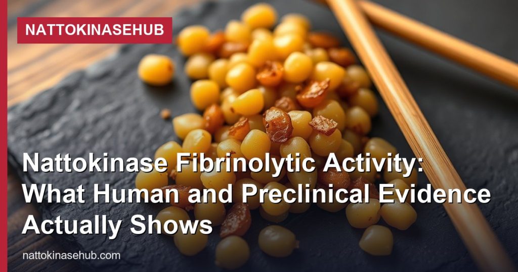 Nattokinase Fibrinolytic Activity: What Human and Preclinical Evidence Actually Shows - NattokinaseHub