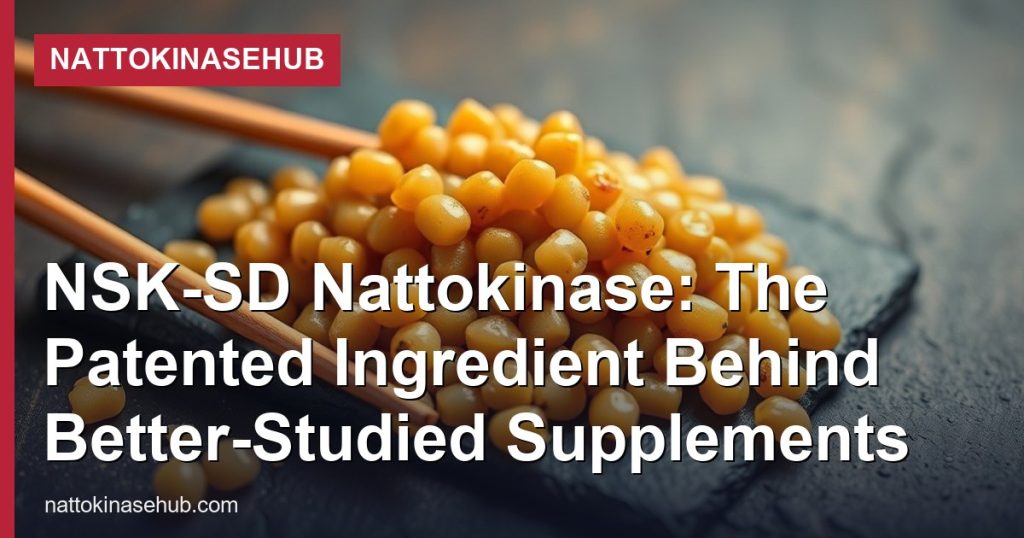 NSK-SD Nattokinase: The Patented Ingredient Behind Better-Studied Supplements - NattokinaseHub