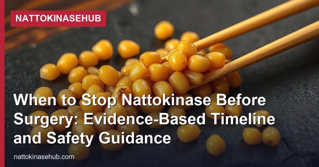 When to Stop Nattokinase Before Surgery: Evidence-Based Timeline and Safety Guidance - NattokinaseHub