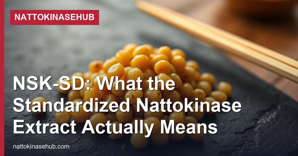 NSK-SD: What the Standardized Nattokinase Extract Actually Means - NattokinaseHub