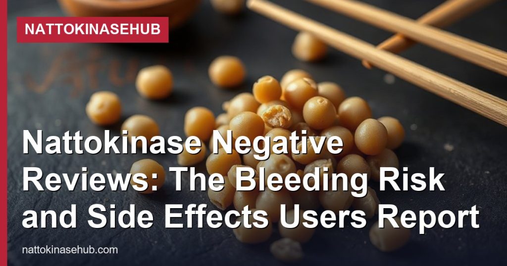 Nattokinase Negative Reviews: The Bleeding Risk and Side Effects Users Report - NattokinaseHub