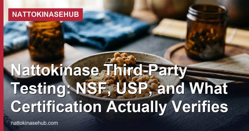 Nattokinase Third-Party Testing: NSF, USP, and What Certification Actually Verifies - NattokinaseHub